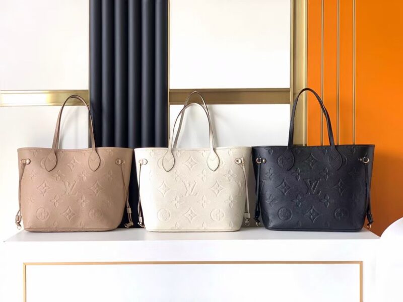 LV Neverfull MM Shopping Tote Monogram Empreinte Leather