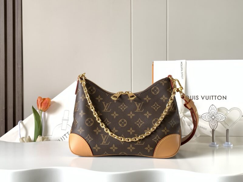 LV Boulogne Shoulder Bag Monogram Leather