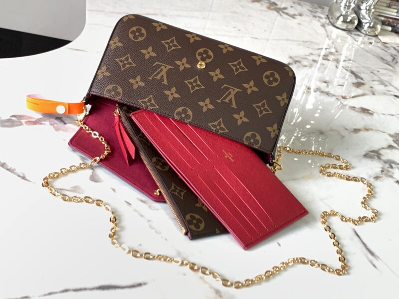 LV Pochette Felicie Bag Monogram Leather - Image 6