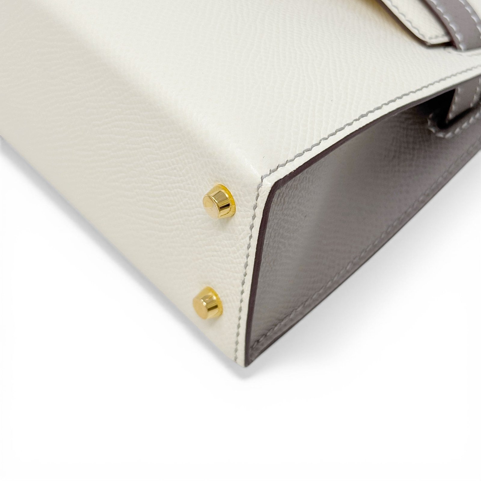 Hermes Nata/Gris Ashphlat Epsom Mini Kelly - Image 6