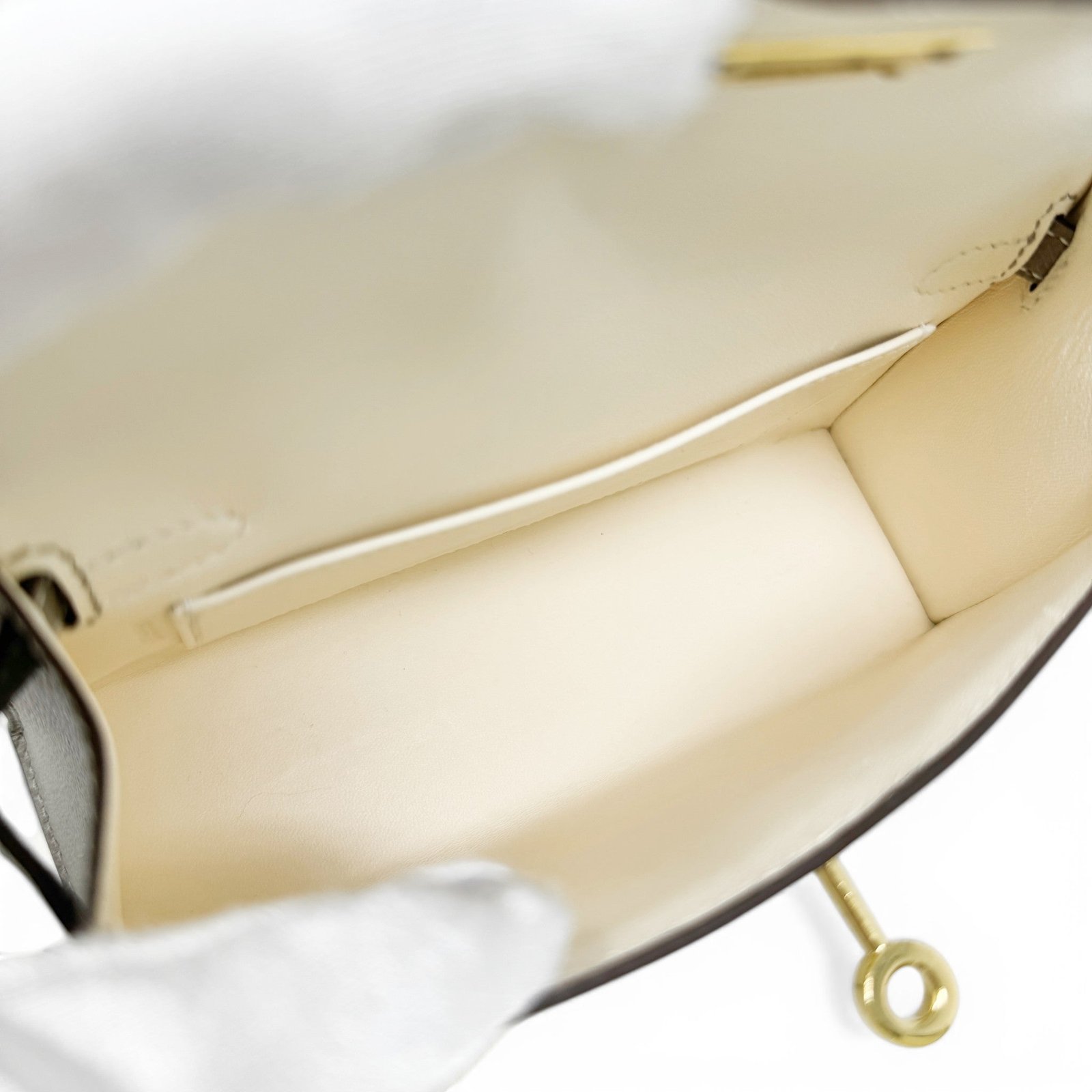 Hermes Nata/Gris Ashphlat Epsom Mini Kelly - Image 13