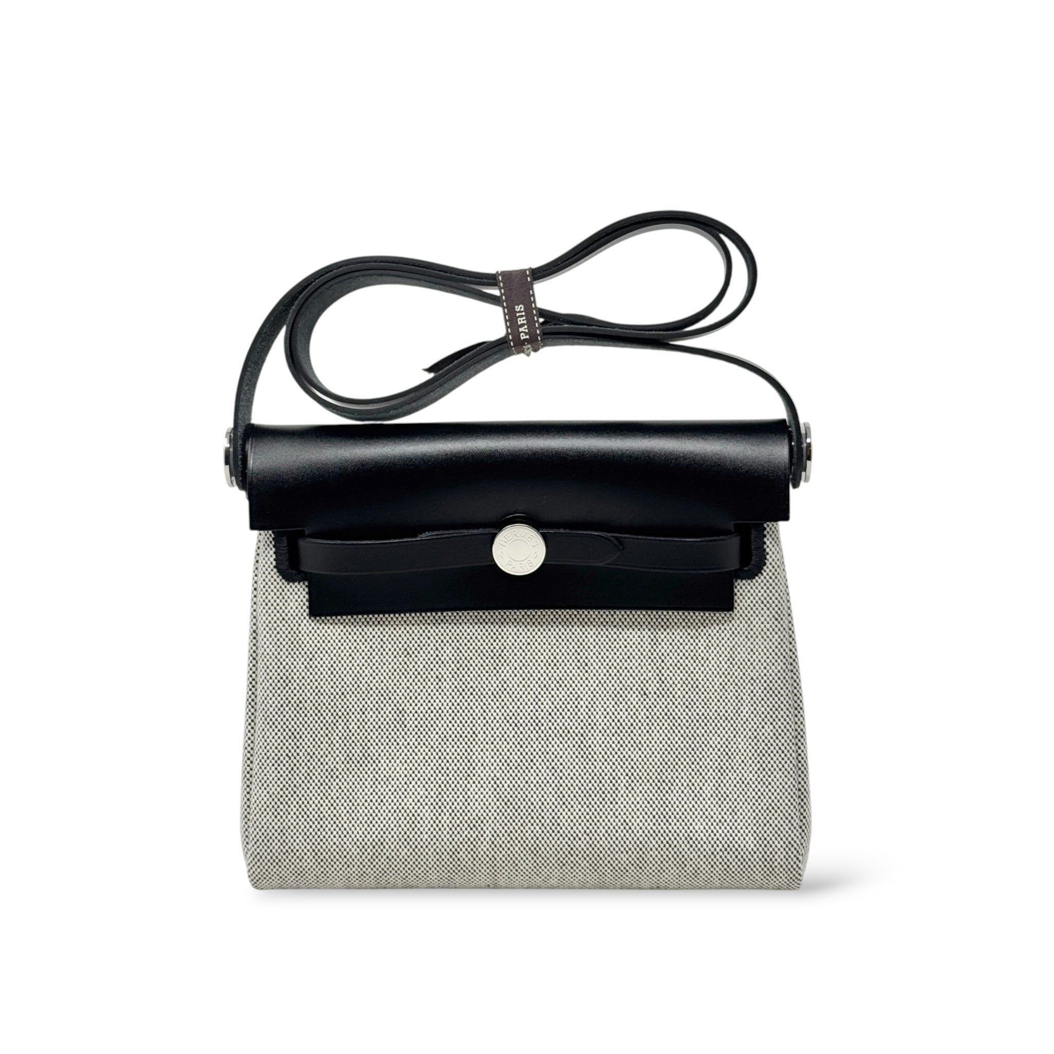 Hermes Noir Ecru Mini Herbag
