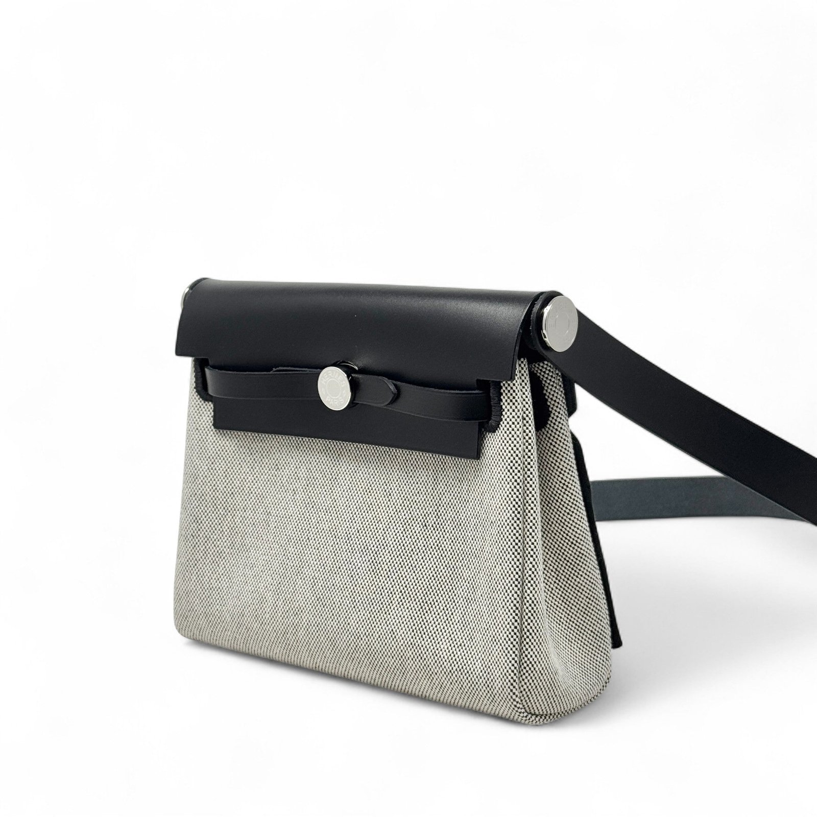 Hermes Noir Ecru Mini Herbag - Image 2