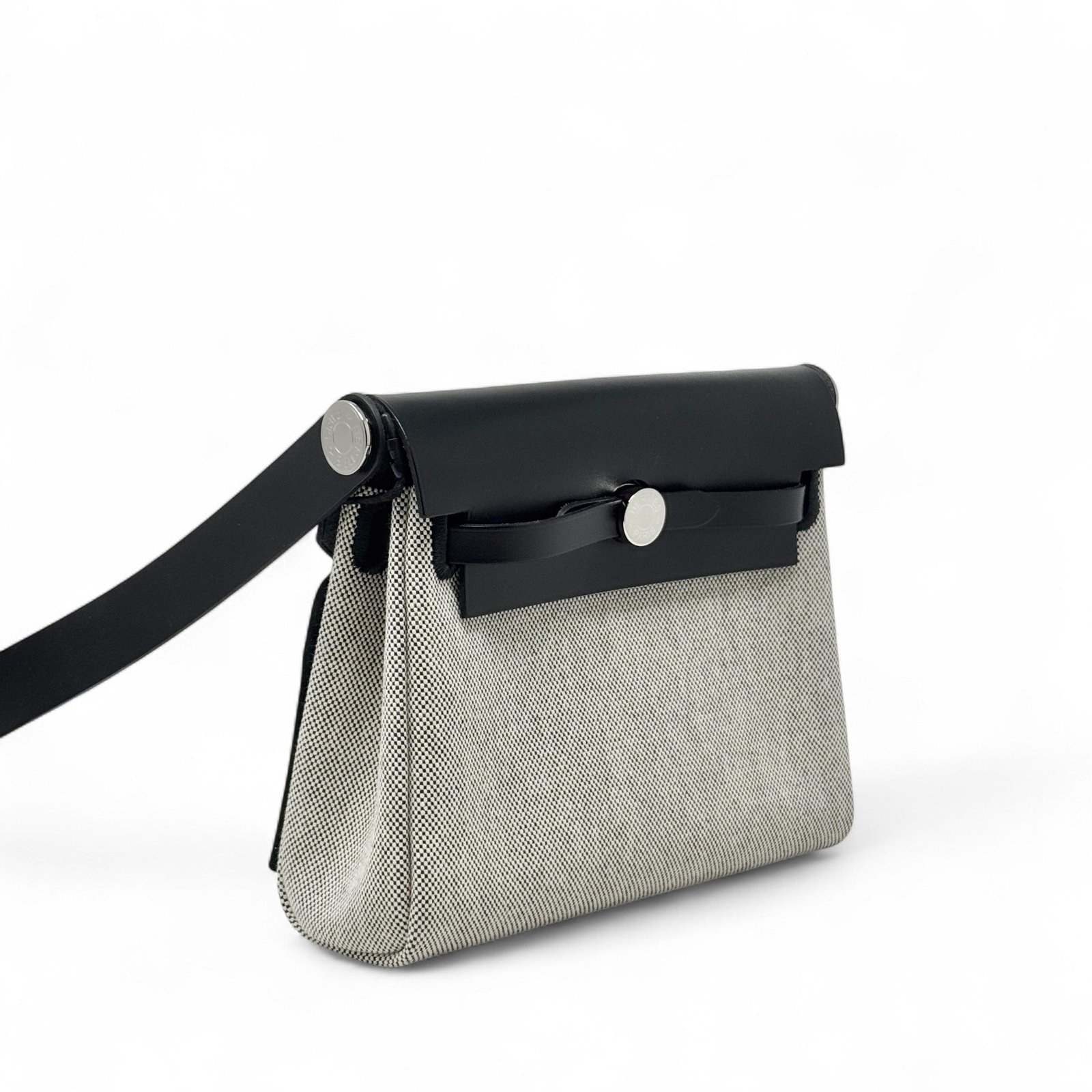 Hermes Noir Ecru Mini Herbag - Image 4