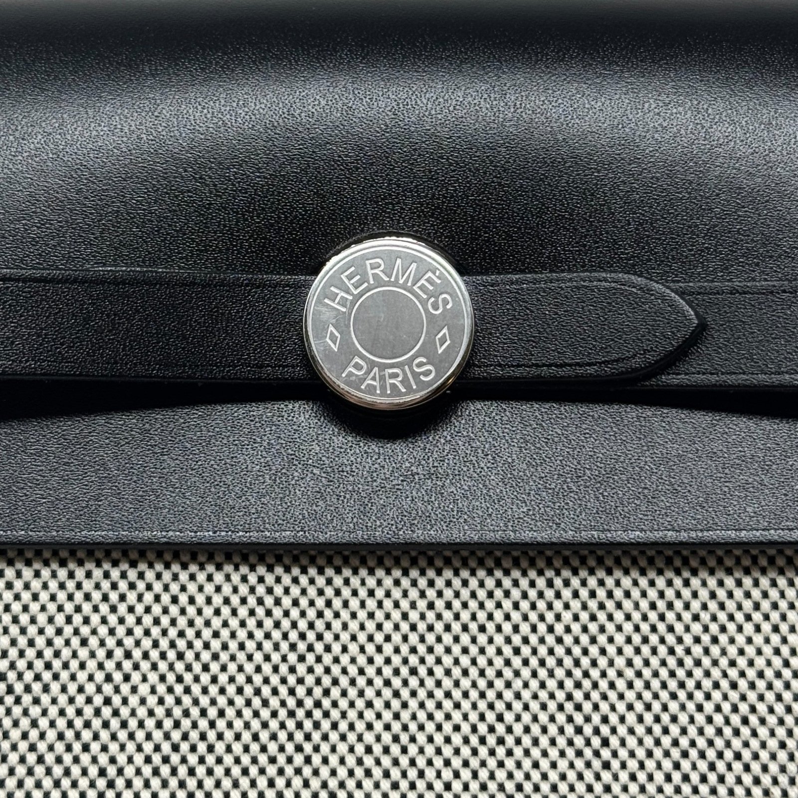 Hermes Noir Ecru Mini Herbag - Image 6
