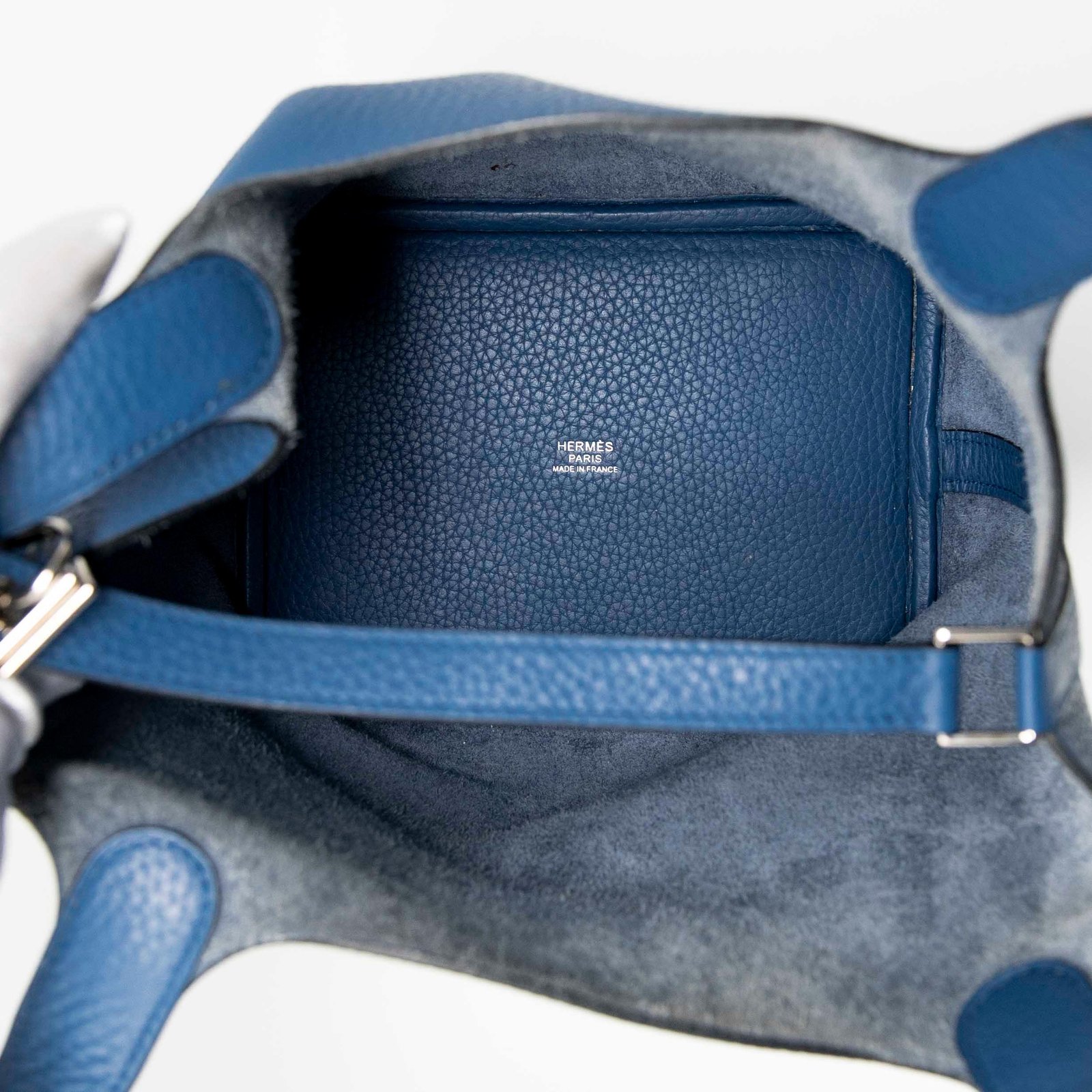 Hermes Bleu Agate Clemence Picotin 18 - Image 11