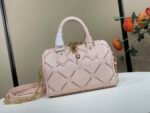 LV Speedy Bandouliere 20 Monogram Empreinte cowhide leather light bliss pink