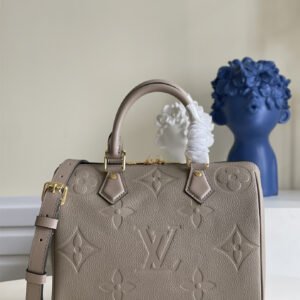 LV SPEEDY BANDOULIÈRE 25 Monogram Empreinte Taupe Color