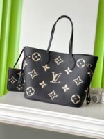 LV Neverfull MM Monogram Empreinte Cowhide two-tone