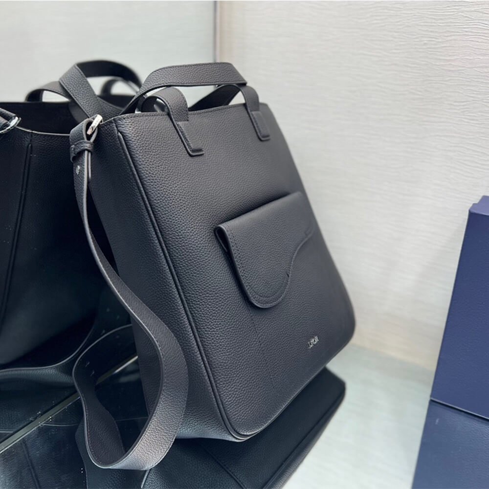 SADDLE TOTE BAG WITH SHOULDER STRAP - Image 3