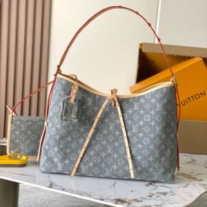 LV CARRYALL MM Monogram Denim Gray Top quality