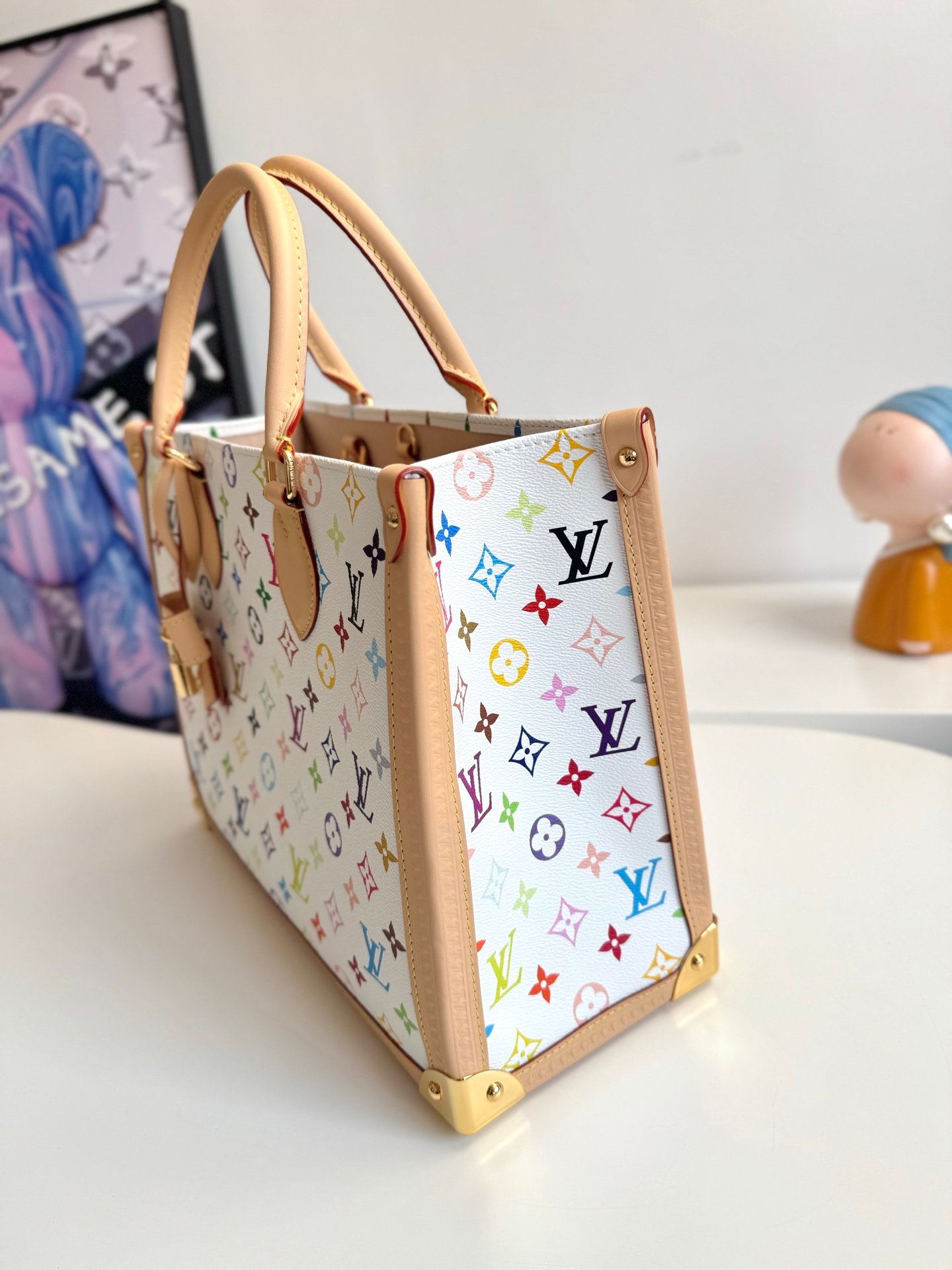 LV x TM Onthego Monogram White PM MM - Image 16