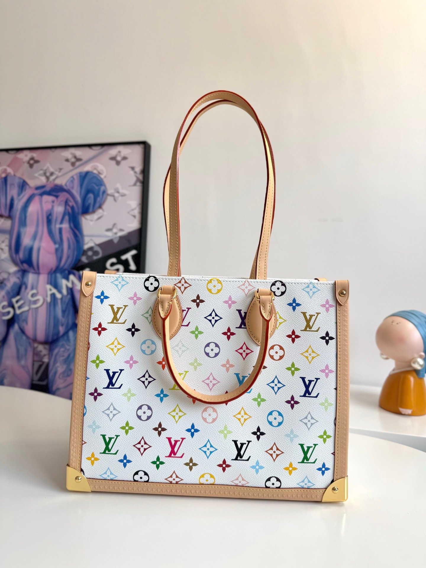 LV x TM Onthego Monogram White PM MM - Image 15