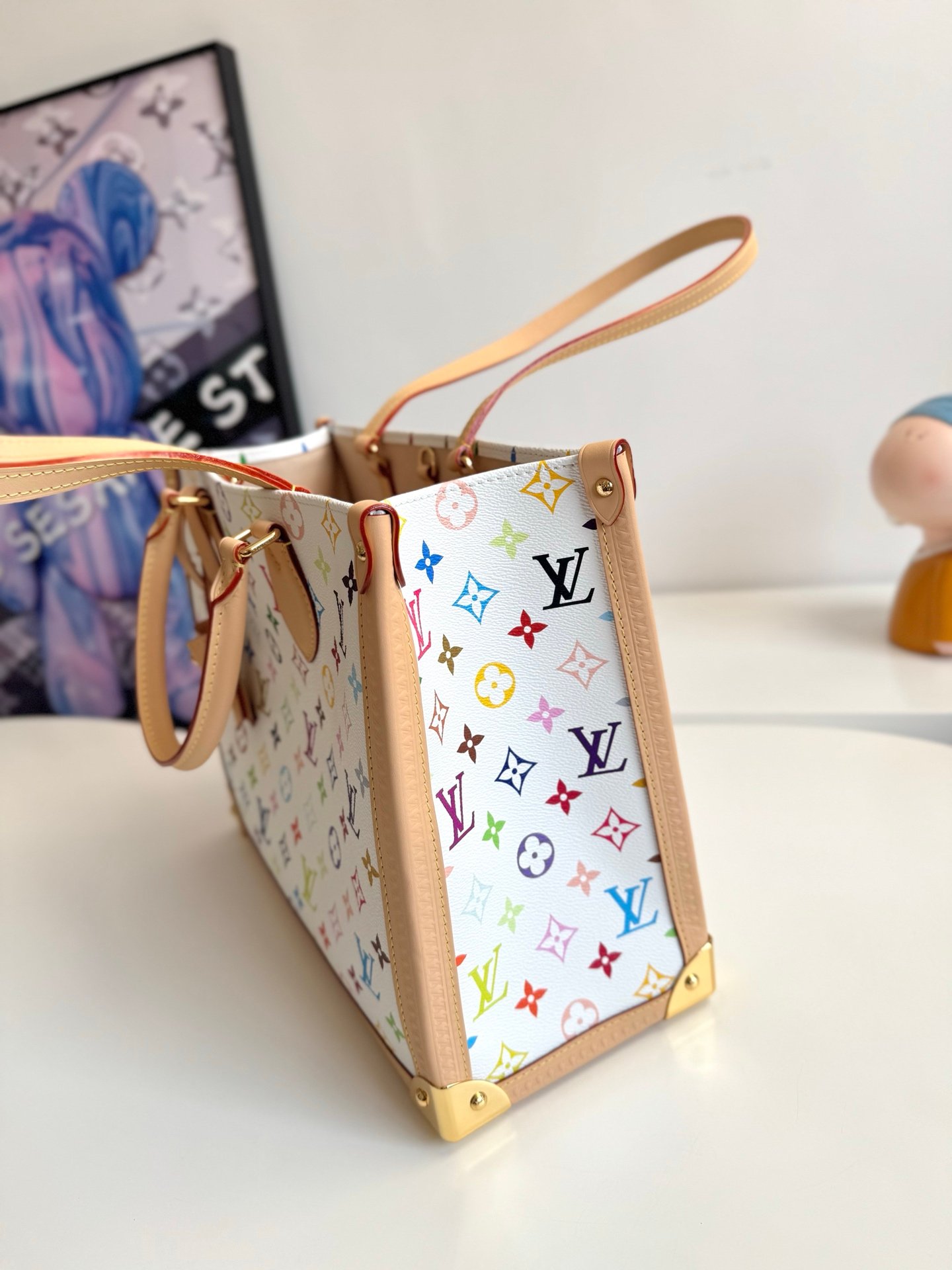 LV x TM Onthego Monogram White PM MM - Image 5