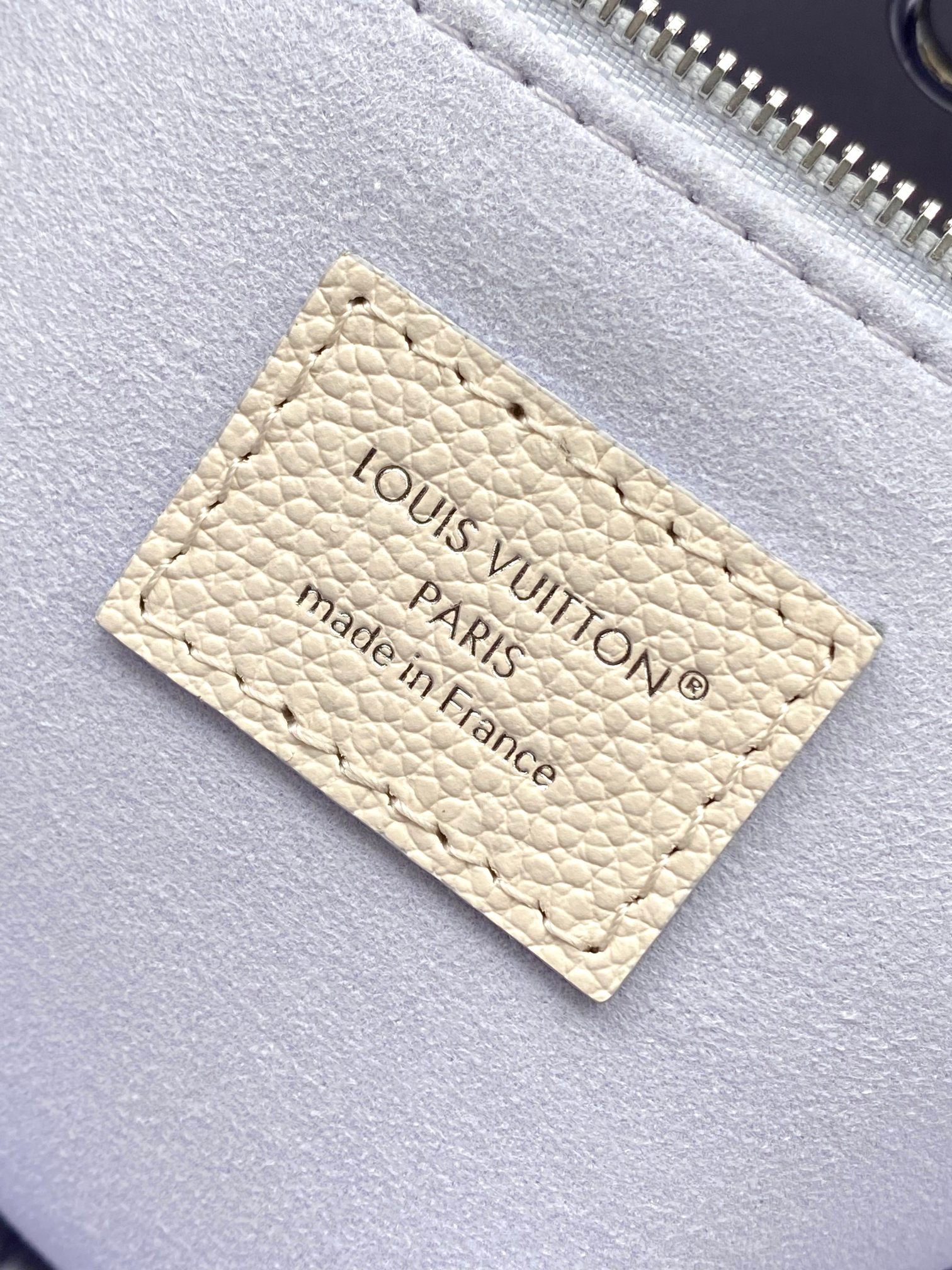 LV Onthego PM Monogram Empreinte White with Purple Flowers - Image 3