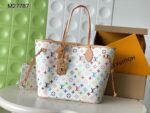 LV x TM Neverfull MM White Monogram