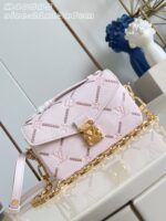 LV Pochette Metis East West Monogram Empreinte Couture Cowhide Pink Color