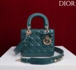 Lady Dior Bag with Bow Charm Small Size Lambskin Blue Green Colors