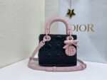 Lady Dior Bag with Bow Charm Mini Size Lambskin Two-tone colors
