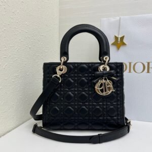 Lady Dior Bag with Bow Charm Medium Size Lambskin mutiple colors
