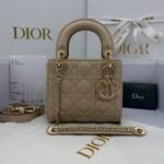 Lady Dior Bag Mini Size Lambskin Beige Color